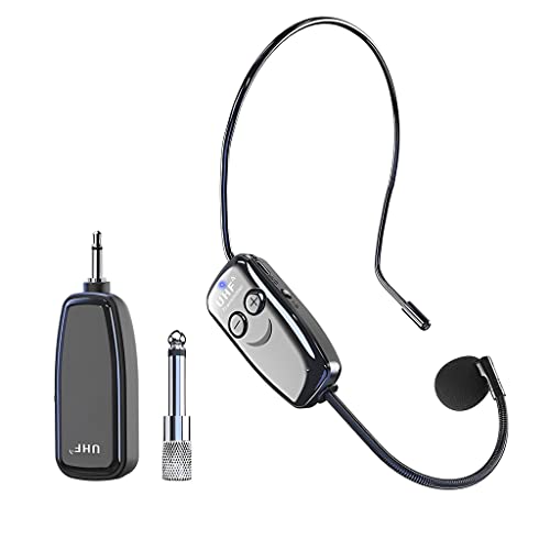 ZORBES UHF Wireless Headset Mic, 160ft Wireless Microphone Headset UHF Wireless Head Mic with Receiver for Speakers of 3.5mm/6.35mm Jack, Amplifier PA System for Live Streamer, News Presenter, Speech ZORBES UHF Wireless Headset Mic, 160ft Wireless Microphone Headset UHF Wireless Head Mic with Receiver for Speakers of 3.5mm/6.35mm Jack, Amplifier PA System for Live Streamer, News Presenter, Speech